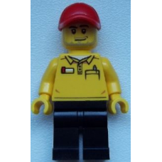 cty579 Lego Store Driver, Black Legs, Red Cap with Hole